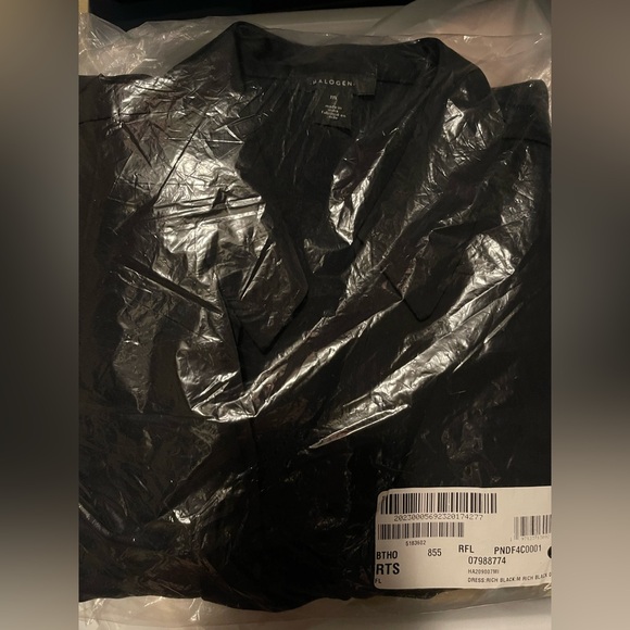 Long Sleeve Faux Wrap Midi Shirtdress Halogen - Picture 4 of 4